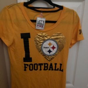 VS Pink NFL Steelers Shirt NWT